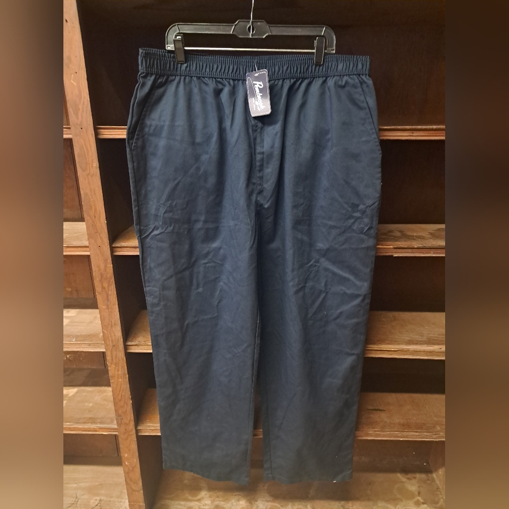 NWT Womens Plus Size Penbrook Navy Blue Casual Pants